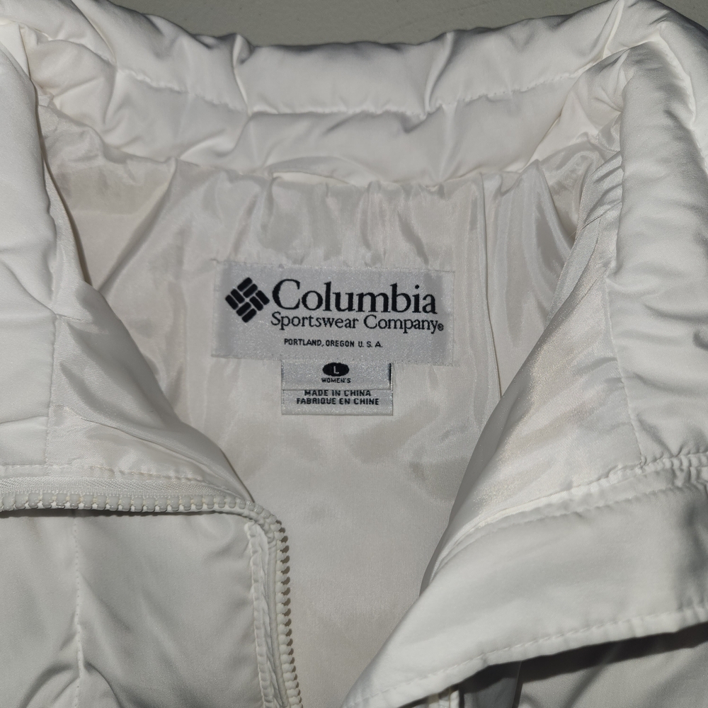 Columbia Women's White Puffer Jacket Size L - Picture 8 of 8
